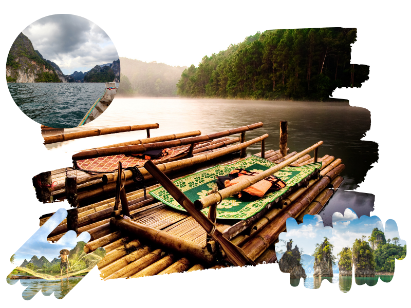 Cheow Lan Lake & Khao Sok Bamboo Raft Adventure